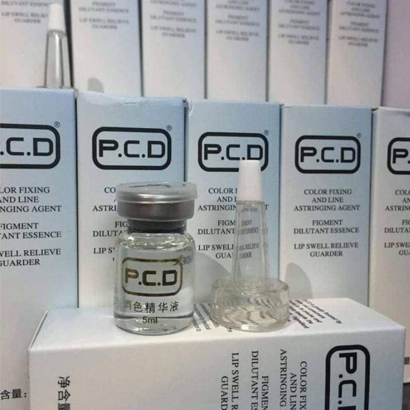 Phủ bóng  PCD  colagen giúp ủ mềm môi da căng bóng môi sau phun xăm lọ thủy tinh dạng lọ 5ml