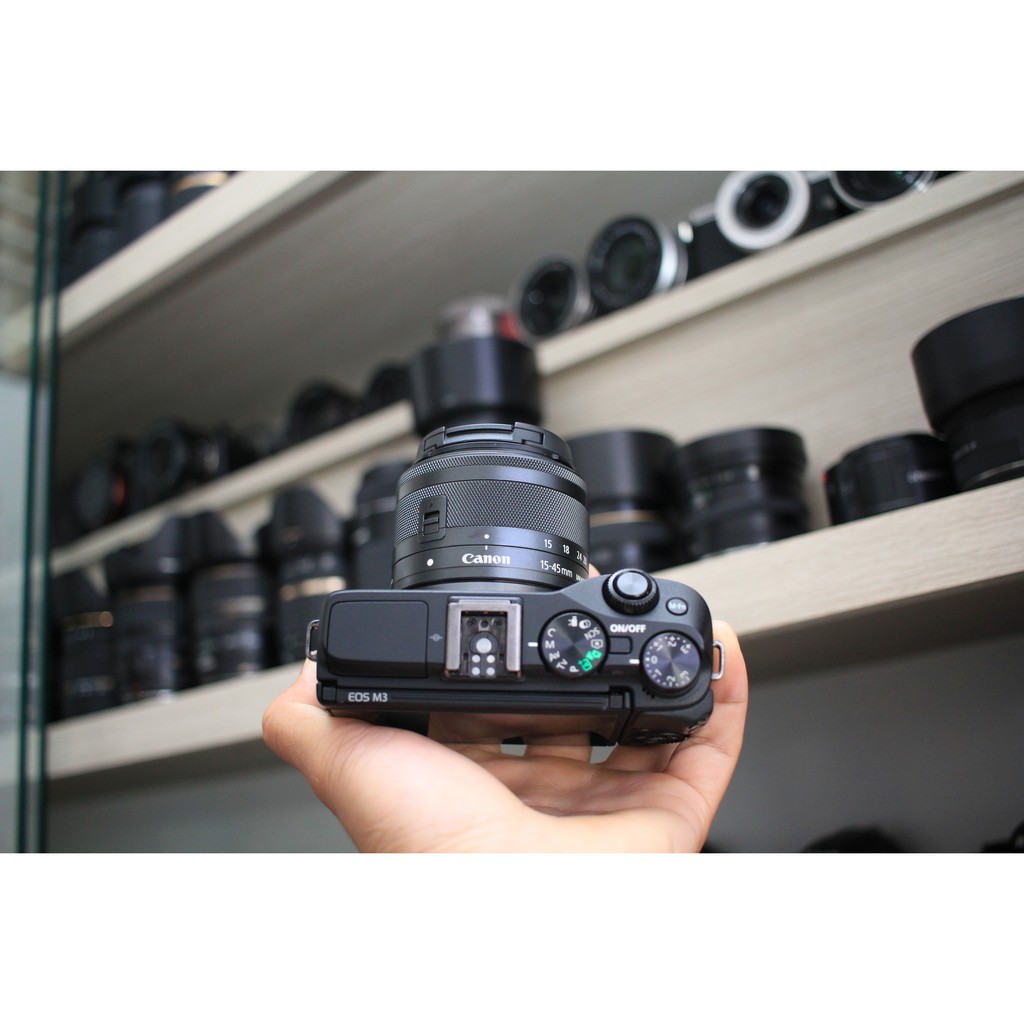 BÁN COMBO MÁY ẢNH CANON M3 kèm lens kít 15-45 STM