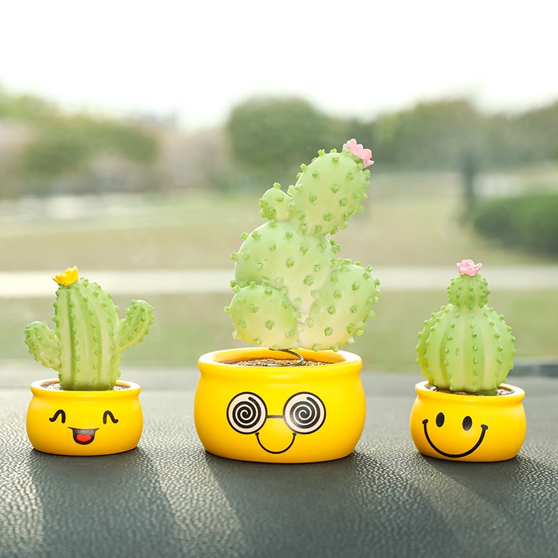 Mô hình cây xương rồng lò xo dễ thương để bàn làm việc, bàn học, taplo ô tô xe hơi Ráp, quà tặng người yêu bạn bè cute