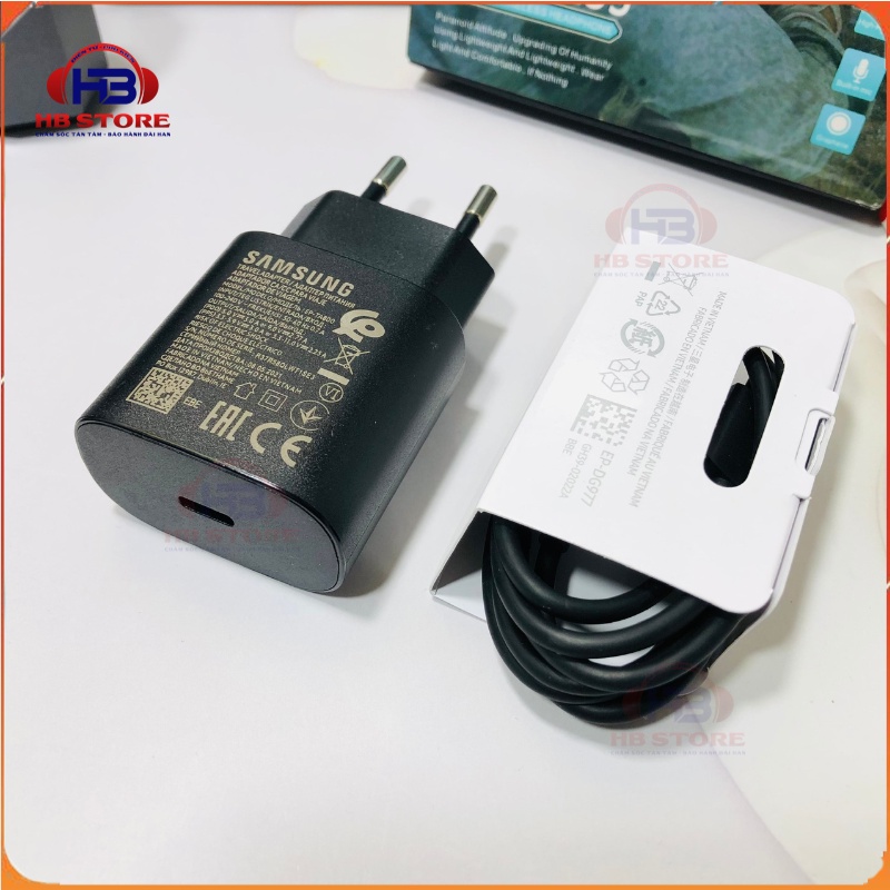 Bộ sạc nhanh 25w samsung, sạc siêu nhanh cổng type C to C