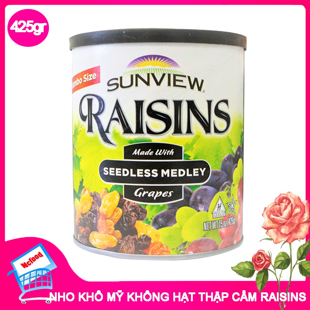 Nho Khô Mỹ Không Hạt Sunview Raisins Seedless Medley 425g (Nho Thập Cẩm ) NCFOOD | BigBuy360 - bigbuy360.vn