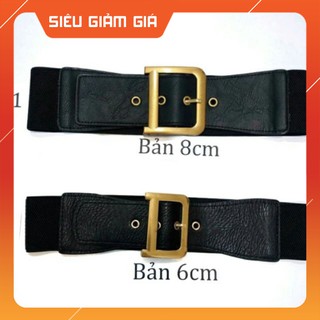 Thắt lưng nữ chun sau bản to khóa chữ D