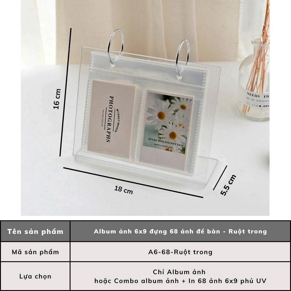 Combo album ảnh để bàn và in ảnh 6x9 phủ UV theo yêu cầu trang trí bàn làm việc Tú Vy Studio