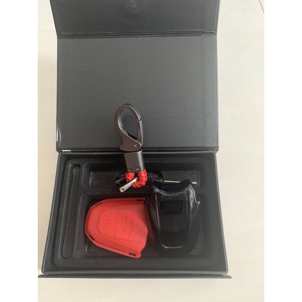 Ốp chìa khoá Màu đen đỏ cho Peugeot 2008/3008/5008