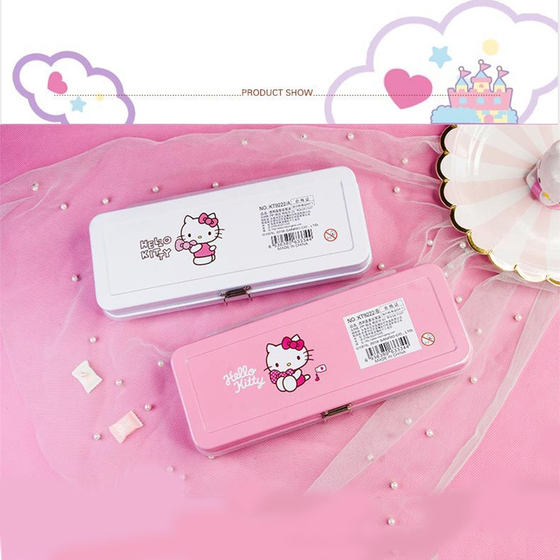 Hộp Đựng Bút Trong Suốt Hình hello kitty Dễ Thương