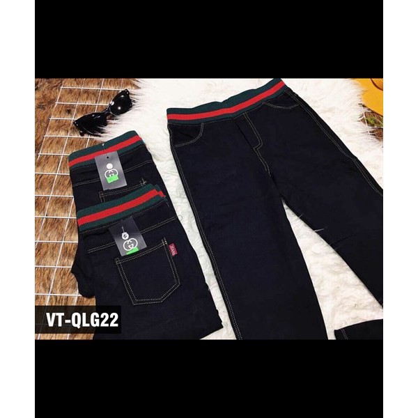 Quần Legging Giả Jean phối cạp thể thao | BigBuy360 - bigbuy360.vn