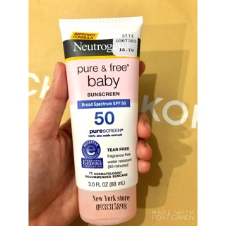Kem chống nắng dành cho bé Neutrogena SPF50 không gây cay mắt Pure & Free Suncreen Baby Broad Spectrum