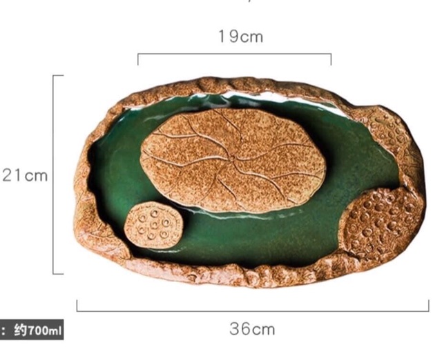 Thuyền trà gốm lá sen tuyệt đẹp