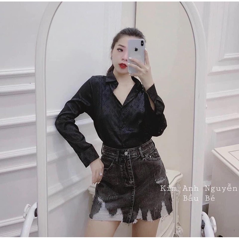 ❌Áo Sơ Mi lụa eo vì Sang trọng free size dưới 65kg