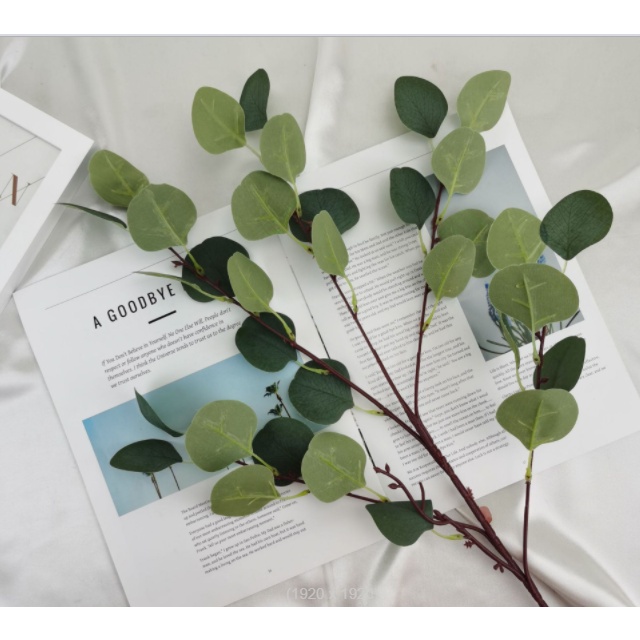 Cành lá táo tai voi/ Nhánh 5 cành cao 90cm nhiều màu