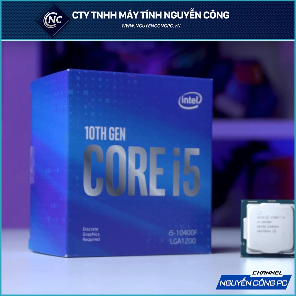 CPU Intel Core i5 10400F (2.9GHz turbo 4.3GHz | 6 nhân | 12 luồng | 12MB Cache)