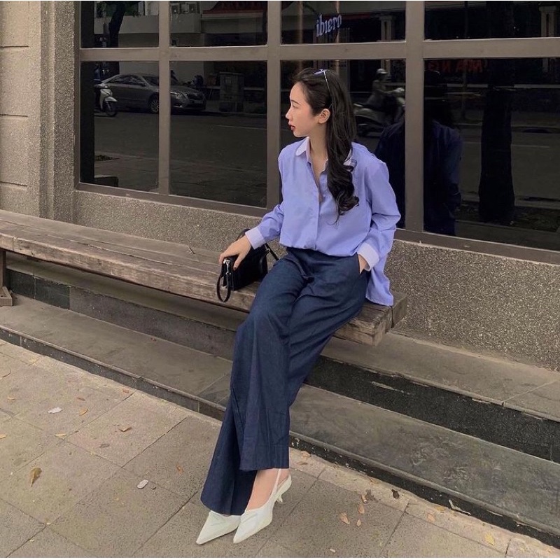 Giày new 100% giống mẫu Prada slingback pumps