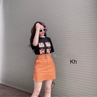 Set áo phông kèm chân váy A xinh xắn