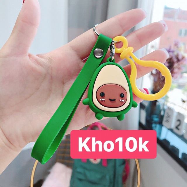 Sỉ 10 móc khoá bơ kèm dây móc hot 69k