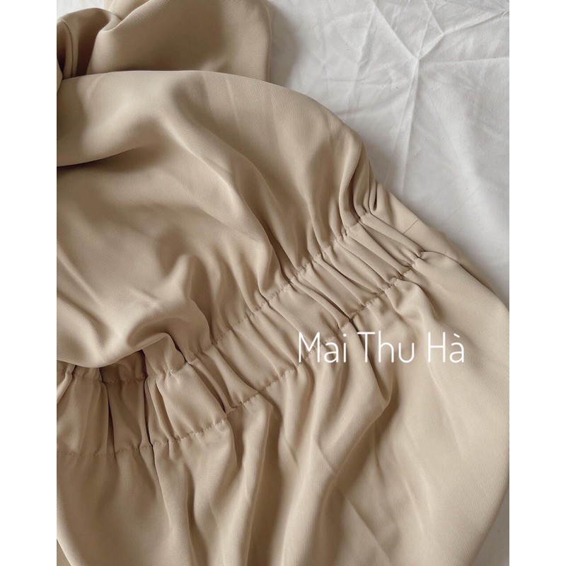 VÁY SƠ MI CỔ ĐỨC CHUN EO DÁNG CHỮ A | BigBuy360 - bigbuy360.vn