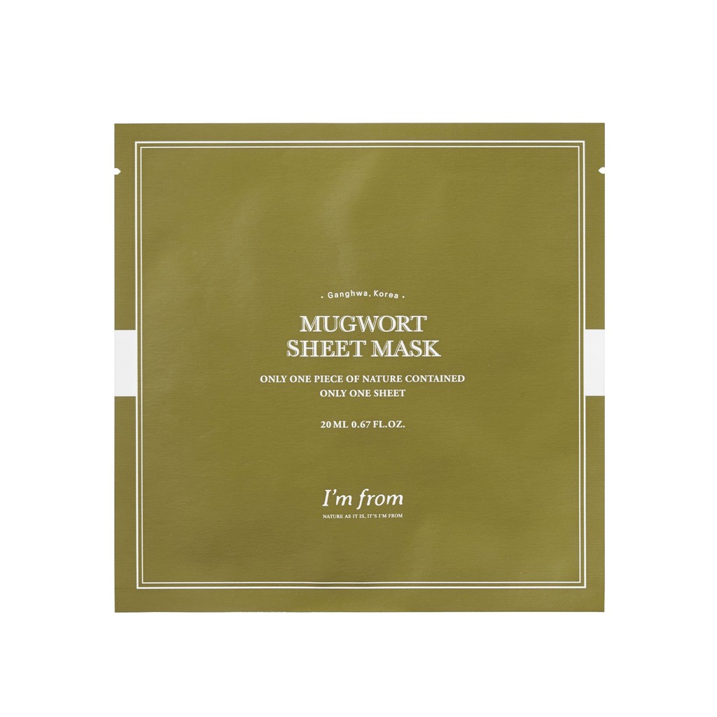 [ Hàng Chính Hãng ] Mặt Nạ Giấy Chiết Xuất Ngải Cứu I'm From Mugwort Sheet Mask 23ml