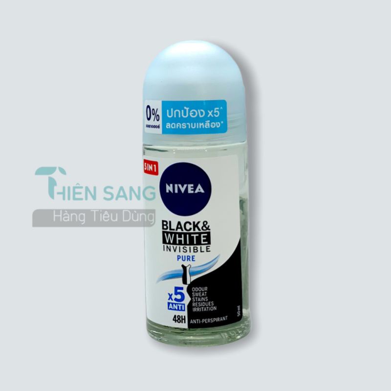 Lăn Nivea ngăn mùi trắng da khô thoáng Thái Lan 50ml và 25ml