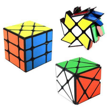 Combo 3 Khối Rubik Fisher Axis Windmill Biến Thể Rubic 3x3 Khối Lập Phương 3 Tầng Đồ Chơi Thông Minh