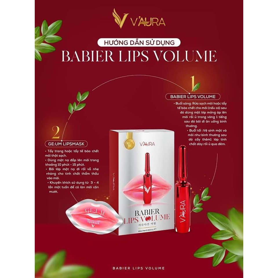 Tinh Chất Cấy Môi Vaura Babier Lips Volume ,mờ thâm làm hồng môi sau 7 ngày