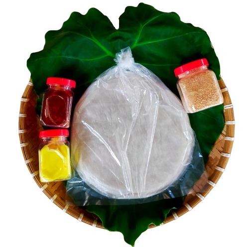 Combo 500g bánh tráng  phơi sương + hủ muối tôm + hủ sate + hủ bơ