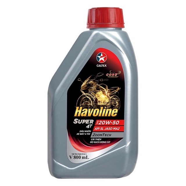 Nhớt xe số 20W50 Caltex Havoline 4T (800ml)