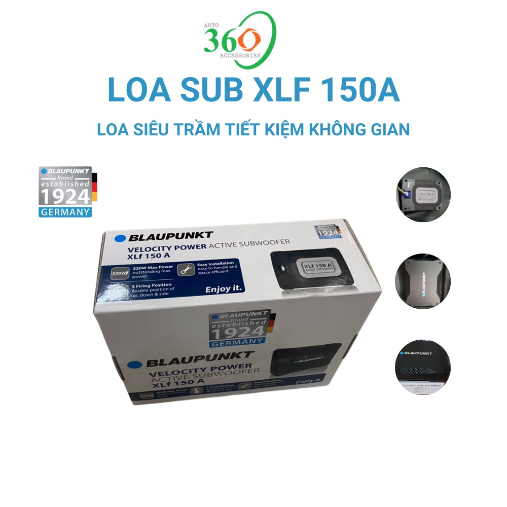 Loa Sub loa siêu trầm Blaupunkt XLf 150 A chính hãng, lắp gầm ghế tiết kiệm không gian xe ô tô