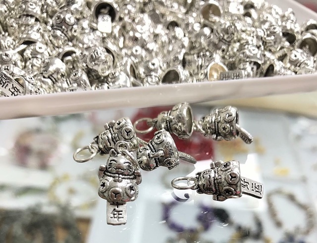 Mèo thần tài bạc Thái S925 -Minh Tâm Jewelry