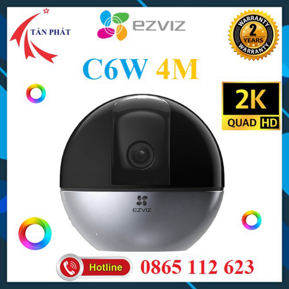 Camera Xoay IP WIFI 4M 2K EZVIZ C6W quay quét 360 độ Chính Hãng BH 24TH c6n C6TC a26hp a22ep c8c c6cn