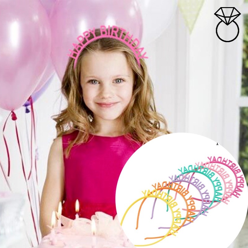 Băng đô hình chữ Happy Birthday dễ thương cho bé gái