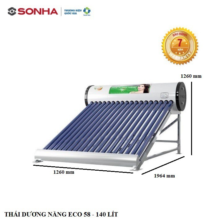 Máy nước nóng năng lượng mặt trời ECO58 - 140l