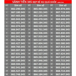 Sim 4g sảnh tiến