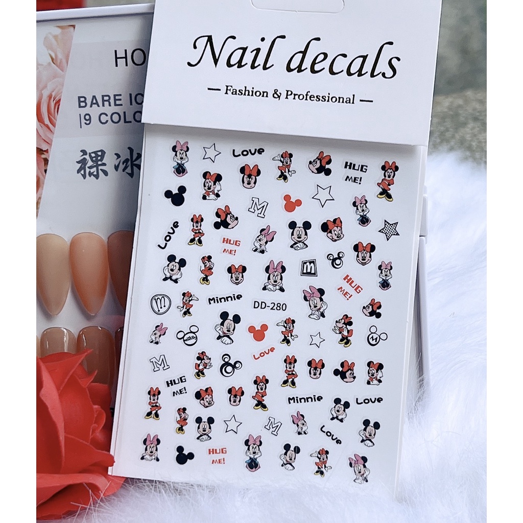 Sticker Dán Móng Hoạt Hình Nhiều Mẫu