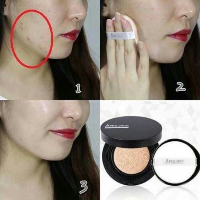 Phấn nước APRIL SKIN BLACK MAGIC CUSHION hàn quốc