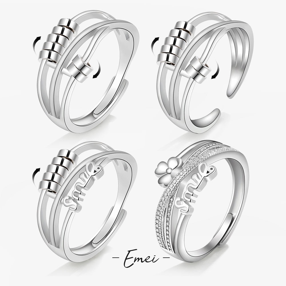 Mới Nhẫn Đeo Tay Ba Vòng Nhẫn Thông Minh Sang Trọng