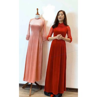 Áo Dài Nhung Cao Cấp Đủ màu, đủ size