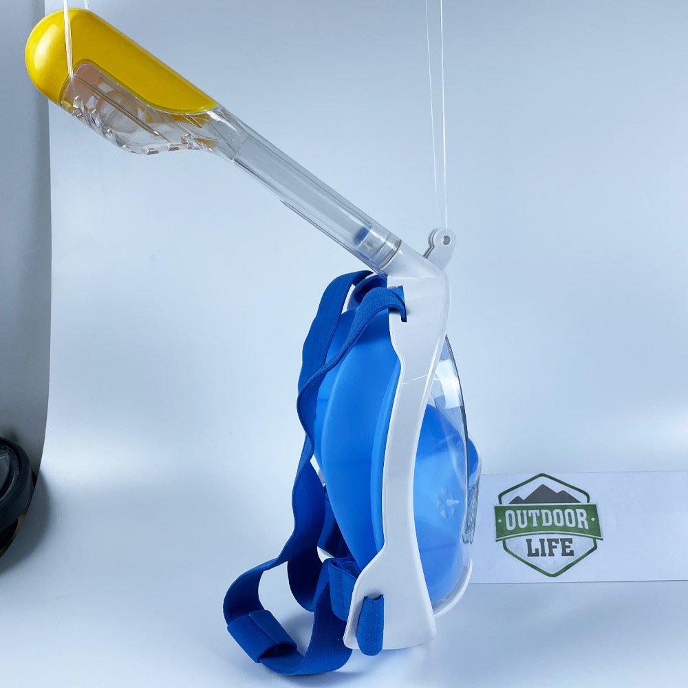 Mặt nạ lặn biển bơi ngắm san hô full face có ống thở ngàm gắn camera hành trình