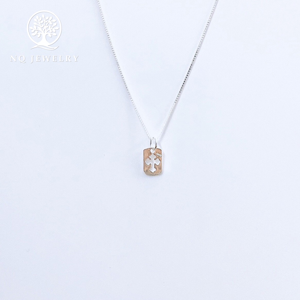 Dây chuyền bạc mặt thánh giá - NQ Jewelry
