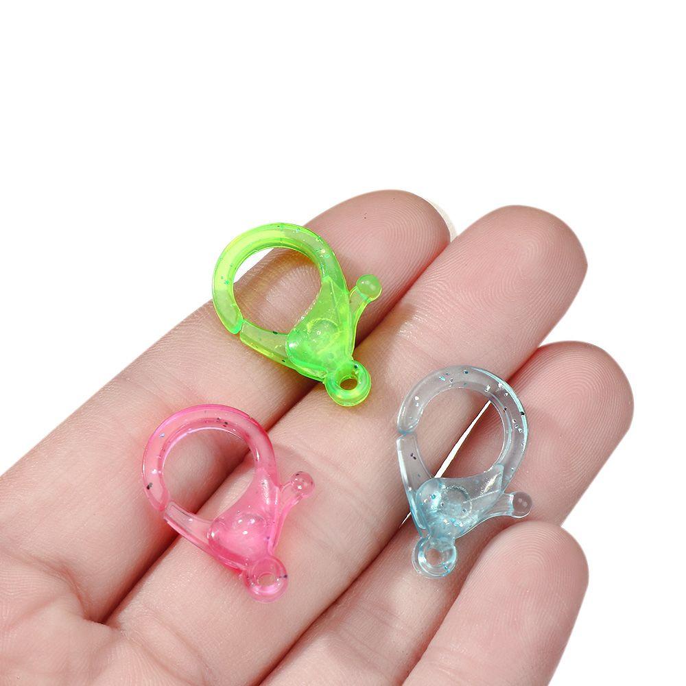Set 10 Khóa Càng Cua Bằng Nhựa Acrylic Nhiều Màu Sắc Dùng Làm Trang Sức