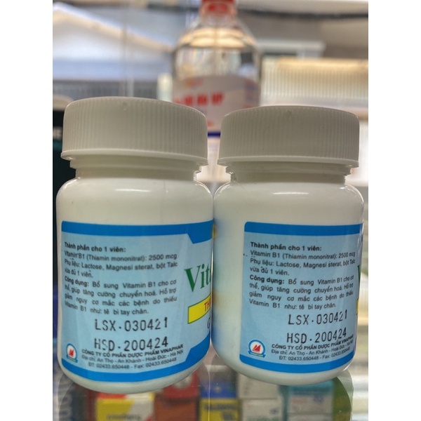 Vitamin B1 hộp 100 viên ❤️ Vitamin B1 hộp 100 viên | Thế Giới Skin Care