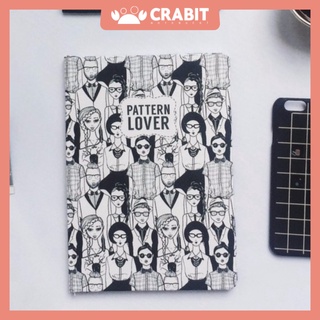 Sổ ruột trơn Pattern Lover Crabit Notebuck - Người đen trắng - Sổ plain (1503)