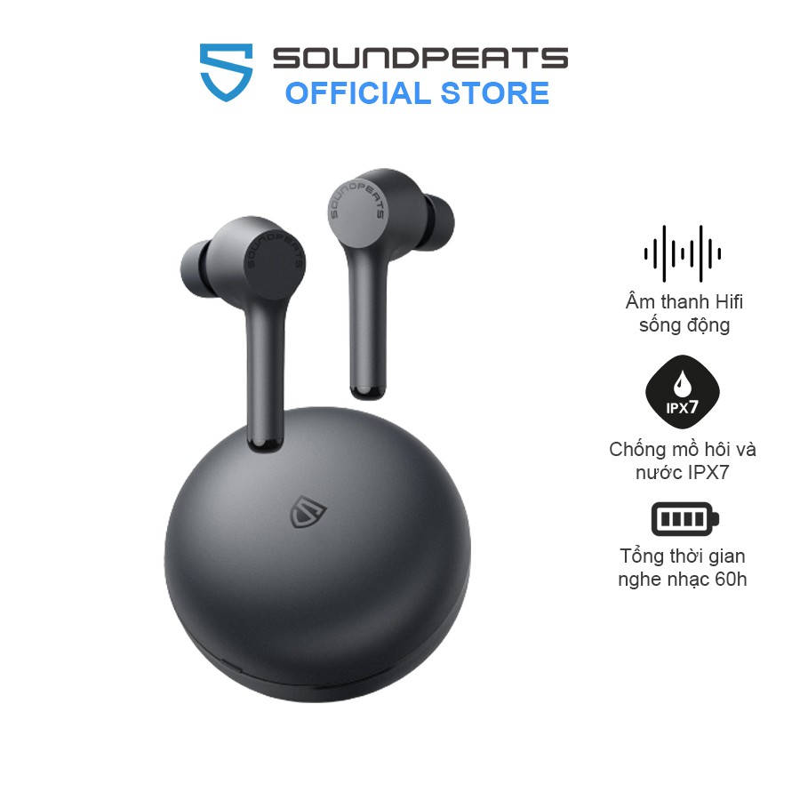 Tai nghe True Wireless Earbuds SoundPEATS Mac IPX7 Bluetooth 5.0 - Hàng chính hãng