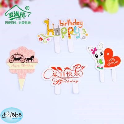 Dolaba - topcake cắm chữ Happy Birthday