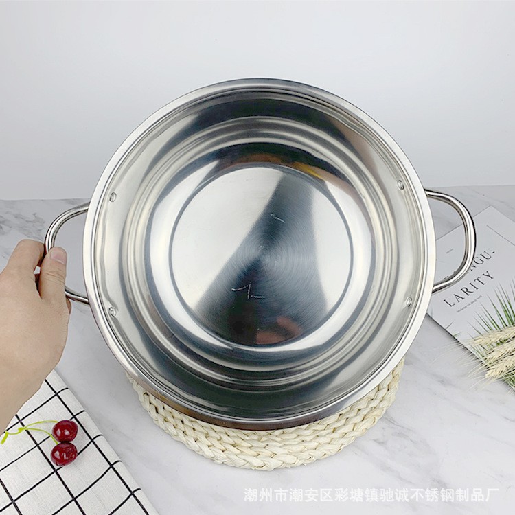 Nồi Lẩu Inox 1 Ngăn, 2 Ngăn Size 28cm Hang Day Dăn Kem Năp Đây Inox Kinh Cuơng Lưc Cao Cấp [Xả Kho Số Luơng Có Han]