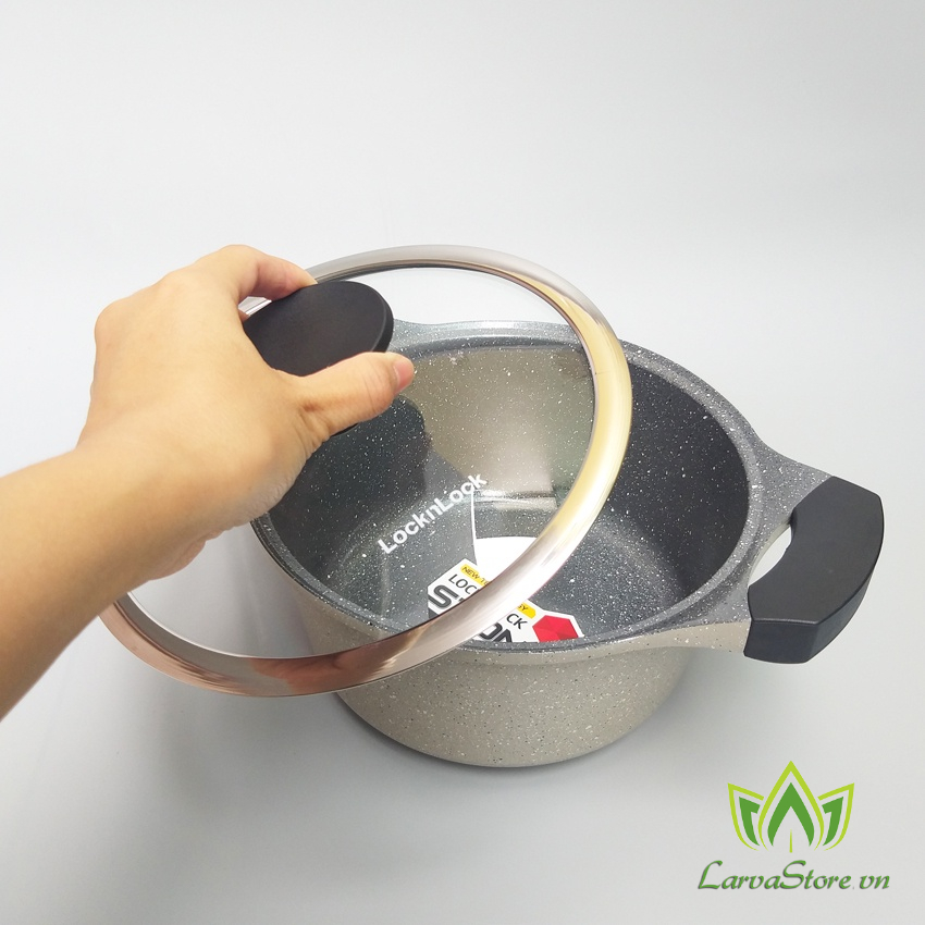 Nồi Đá LocknLock Stone Chống Dính Siêu Tốt Bền LCA6202D IH 20cm