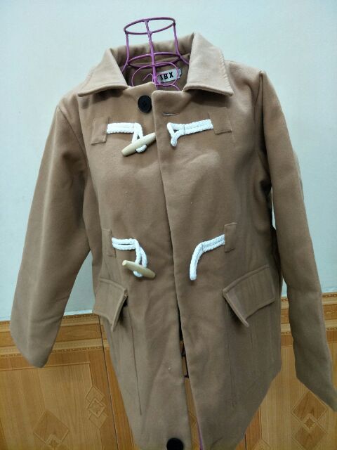 Áo dạ nút gỗ QC xinh