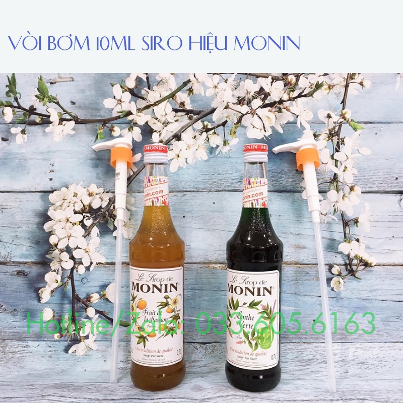 Vòi bơm sirô Monin - Pump Syrup Monin 10ml tương thích với chai siro Monin, Torani, Maulin, Giffard, Teisseire