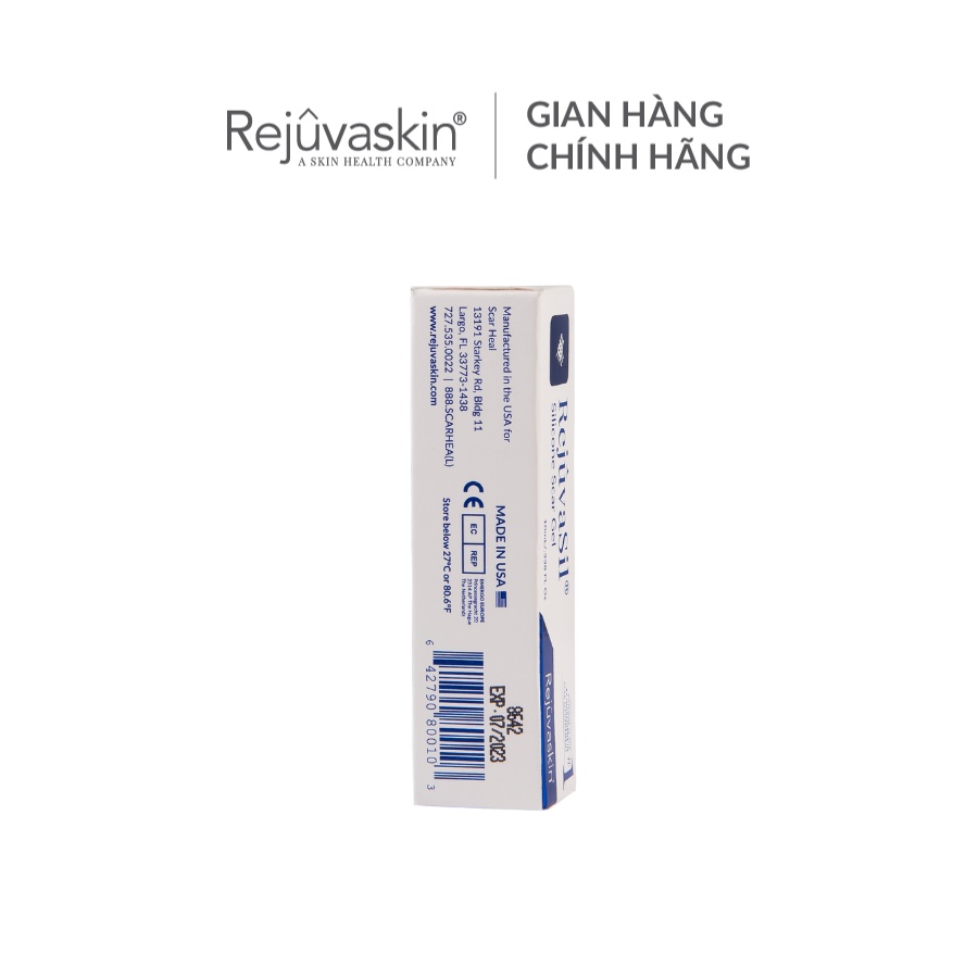 Gel ngăn ngừa sẹo và làm xẹp sẹo lồi, sẹo phì đại REJUVASKIN Rejuvasil 10ml