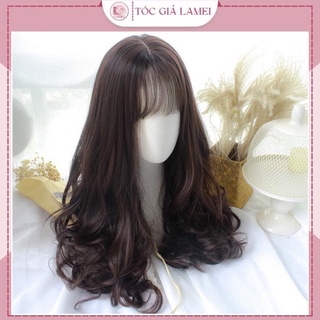 Tóc giả nữ cả đầu ❤️FREESHIP❤️ Tóc giả nguyên đầu xoăn 48cm 8243
