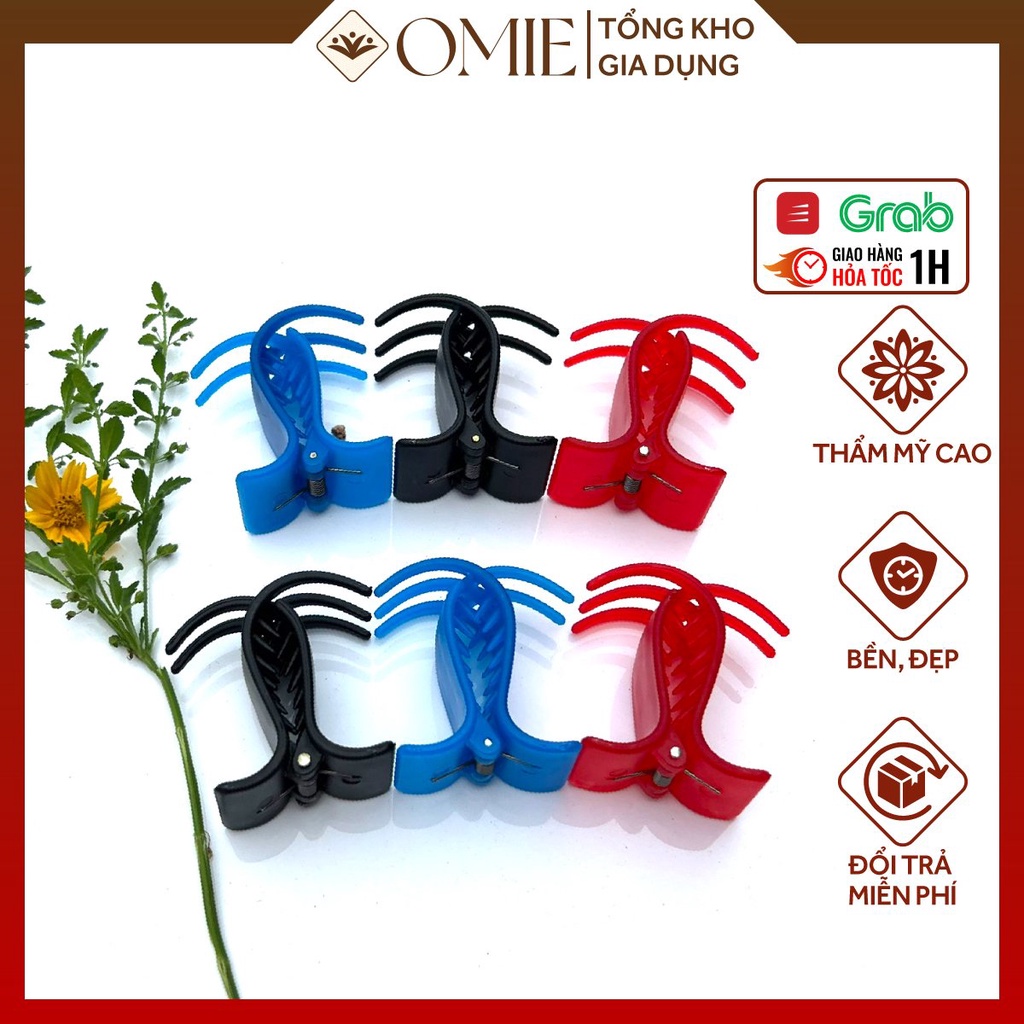 Kẹp tóc càng cua 5 răng 3 răng màu đen OMIE kẹp tóc càng cua Hàn Quốc nhiều màu tạo xoăn chống gãy