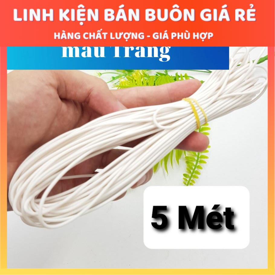 Dây Điện Xịn lõi đồng 0.5MM Đủ Màu, Cuộn Lẻ 5 Mét Dây Điện Đơn 0.5MM Lõi Đồng Các Mầu